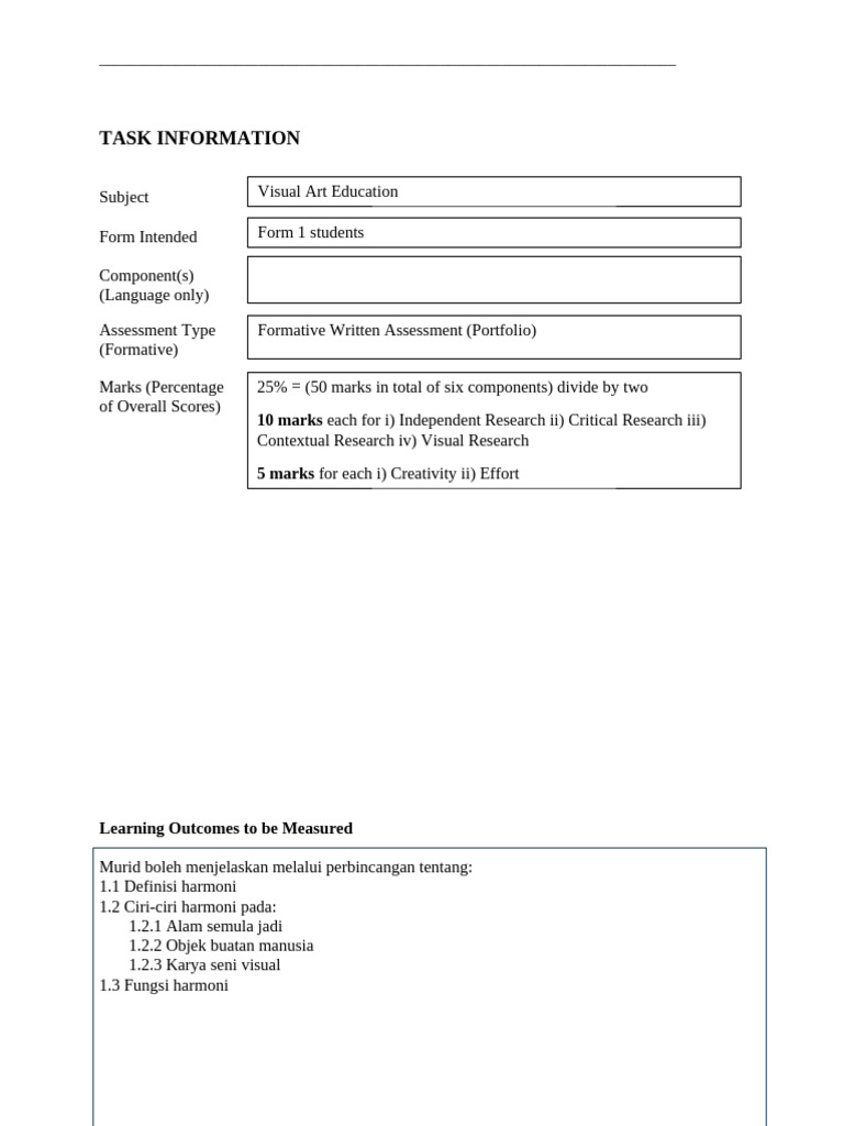 Assignment 1 - Template 1 | PDF | Educational Assessment | Rubric ...