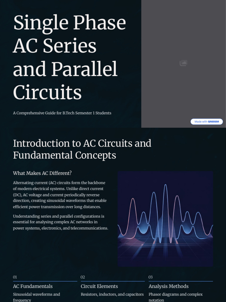 Single Phase AC Series and Parallel Circuits | PDF