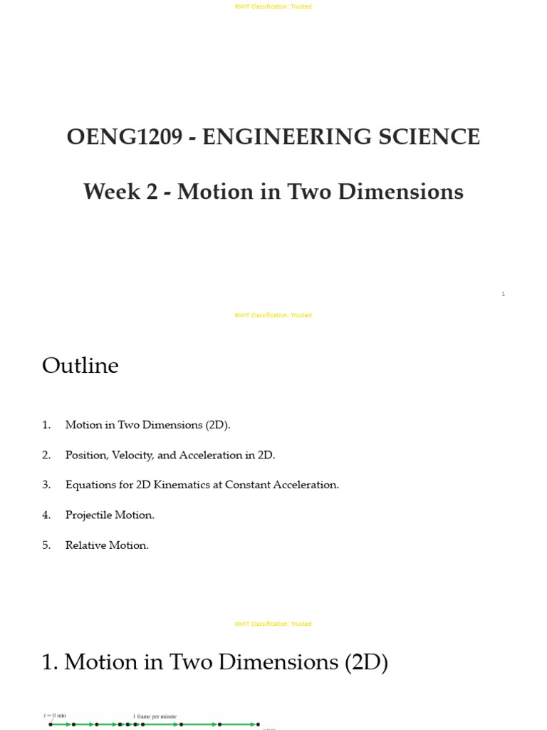 2D Motion and Kinematics Overview | PDF | Acceleration | Velocity