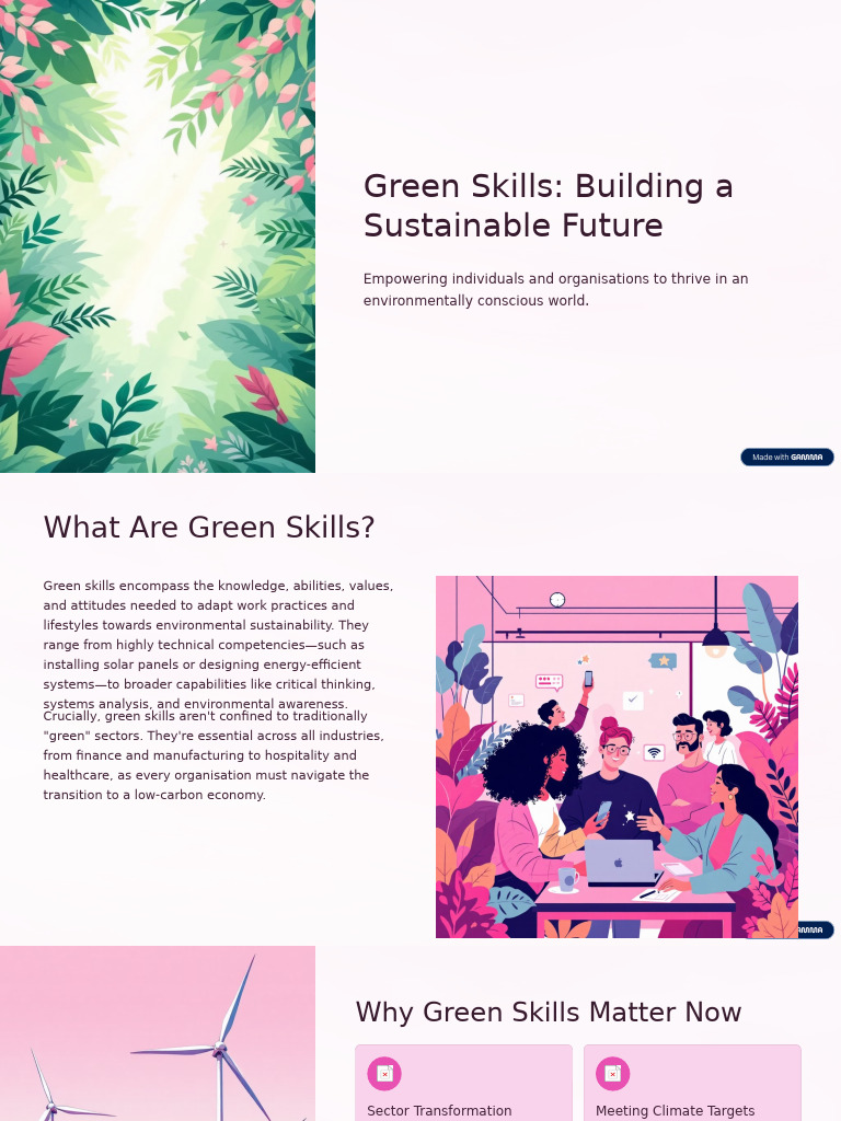Green Skills for a Sustainable Future | PDF | Sustainability ...