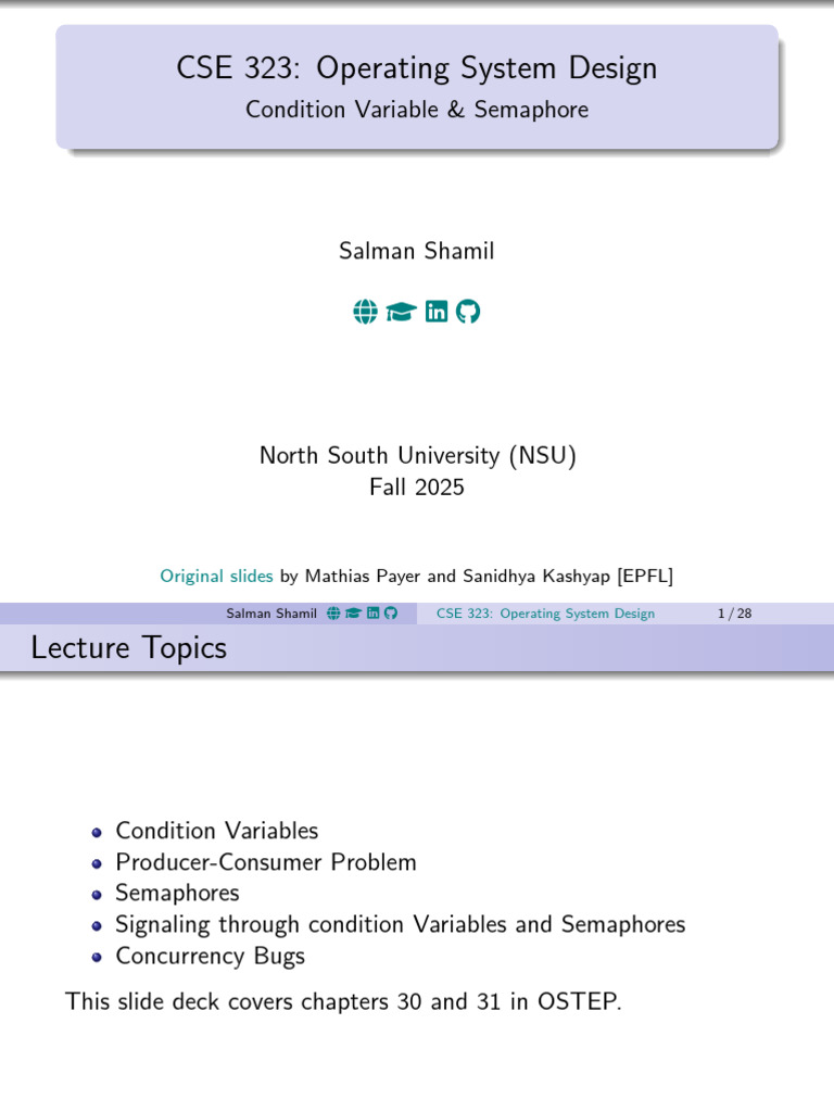 Condition Variables & Semaphores in OS Design | PDF | Concurrency ...