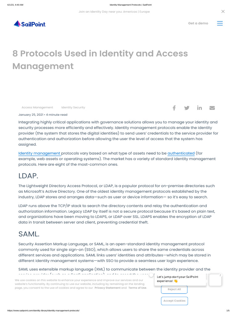 8 Key Identity Management Protocols | PDF | Radius | Computer Access ...
