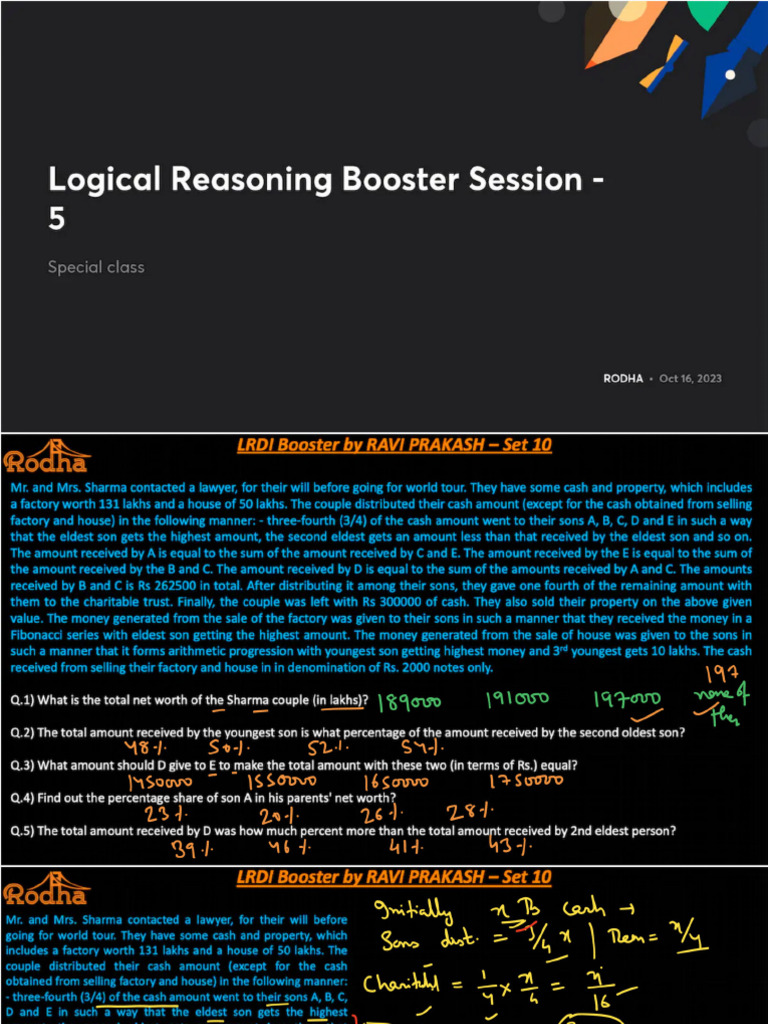 Logical Reasoning Booster Session 5 With A | PDF