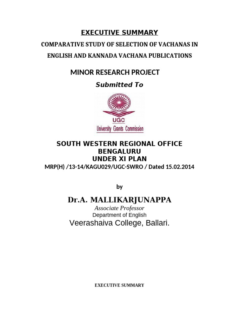 Title Page - Executive Summary | PDF