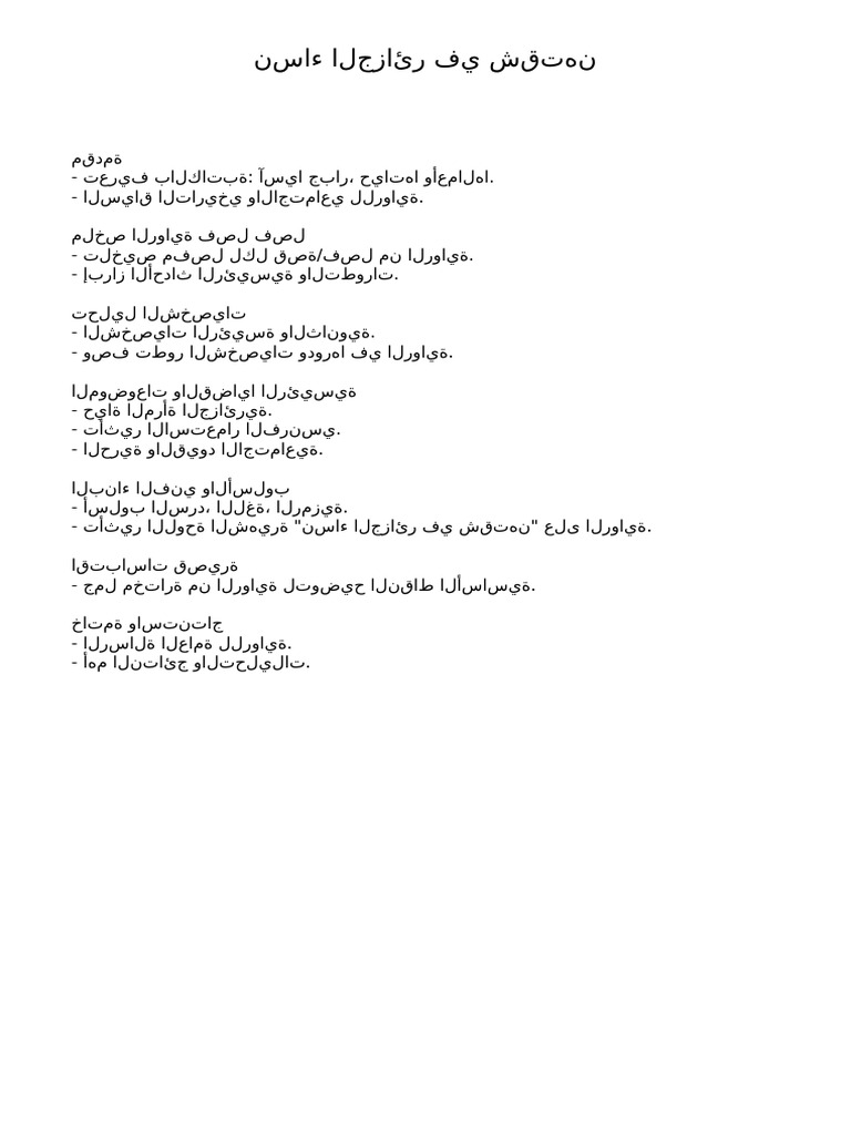 Nisaa Algerie Final Reportlab | PDF