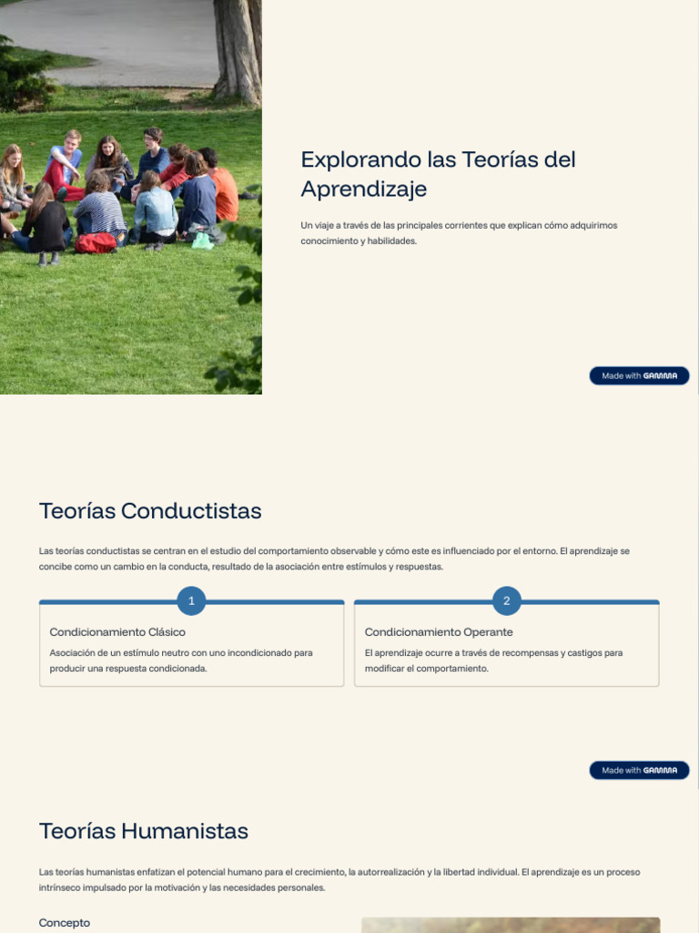 Explorando Las Teorias Del Aprendizaje | PDF | Aprendizaje ...