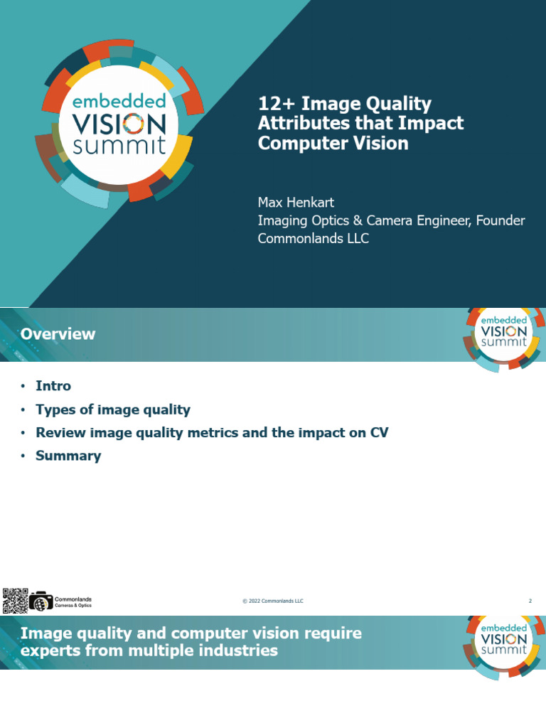 Image Quality Metrics for Computer Vision | PDF | Optical Resolution ...
