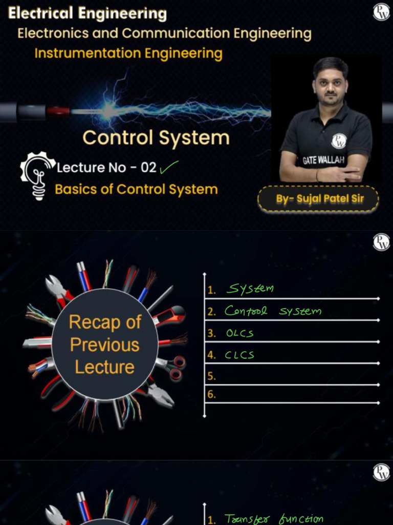 Basics of Control System 02 Class Notes | PDF