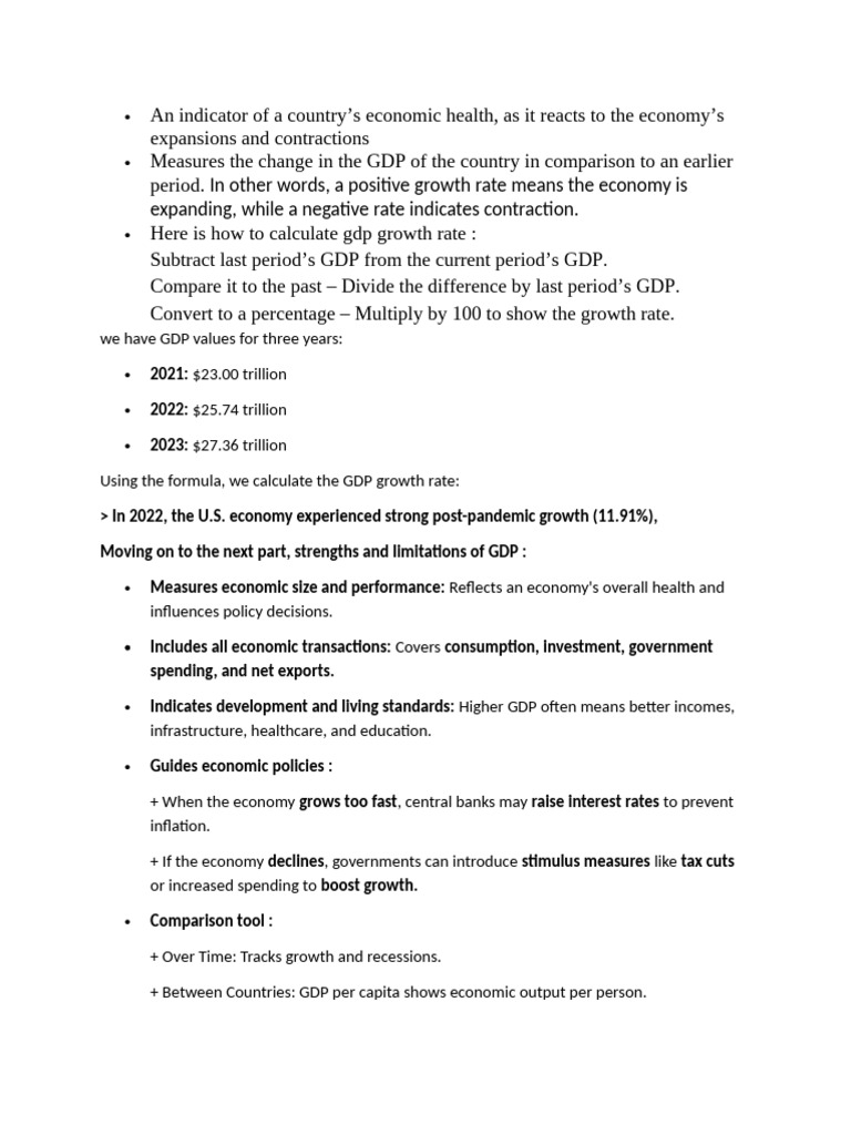 An Indicator of a Country | PDF | Gross Domestic Product | Recession