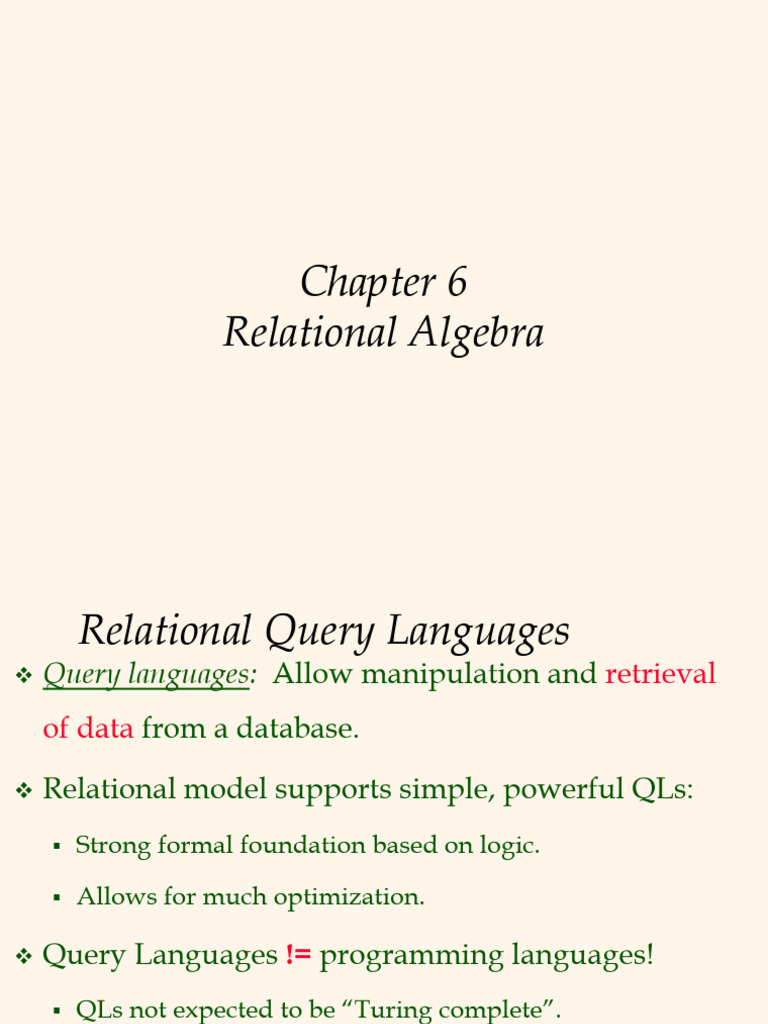 Understanding Relational Algebra Basics | PDF | Relational Model ...