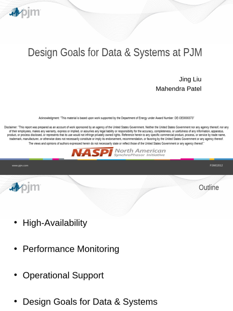 PJM Data Communication NASPI_OCT_2012 | PDF | Computing