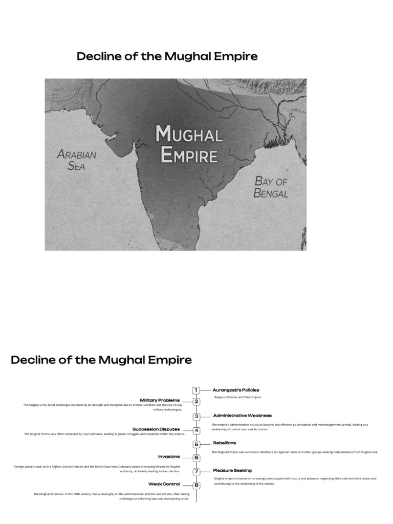 Decline of Mughal Empire | PDF | Mughal Empire