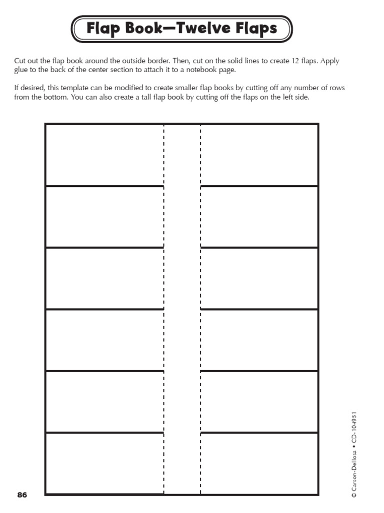 Flap Book Template Instructions | PDF