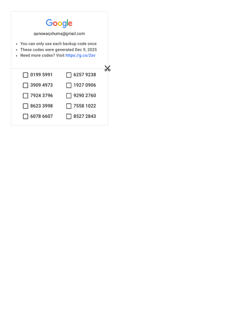 Backup Codes for Account Security | PDF