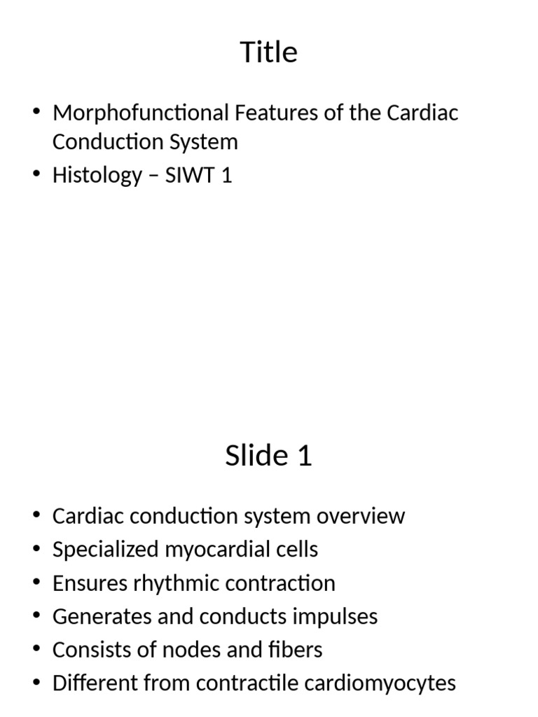 Histology Cardiac Conduction System | PDF
