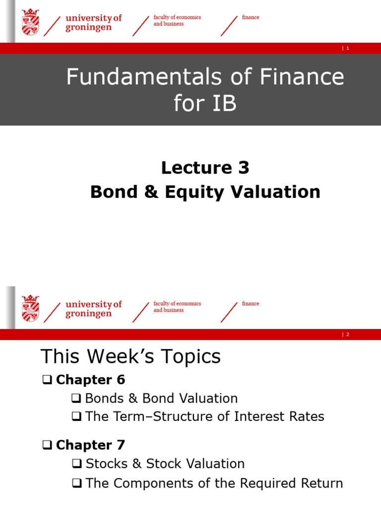 Bond and Equity Valuation Basics | PDF | Bonds (Finance) | Yield (Finance)