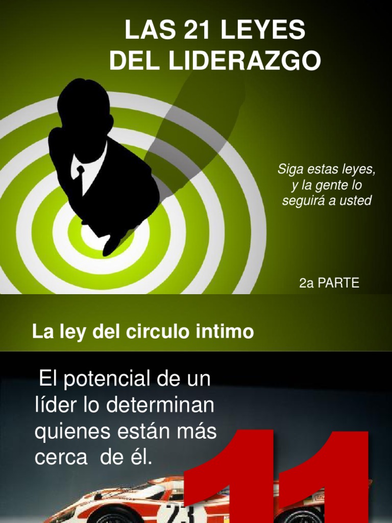 Las 21 Leyes Irrefutables Del Liderazgo Parte 2 Winston