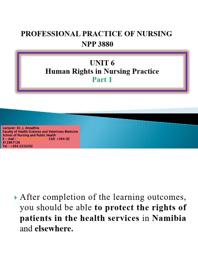 Human Rights in Nursing Practice Guide | PDF | Rights | Human Rights