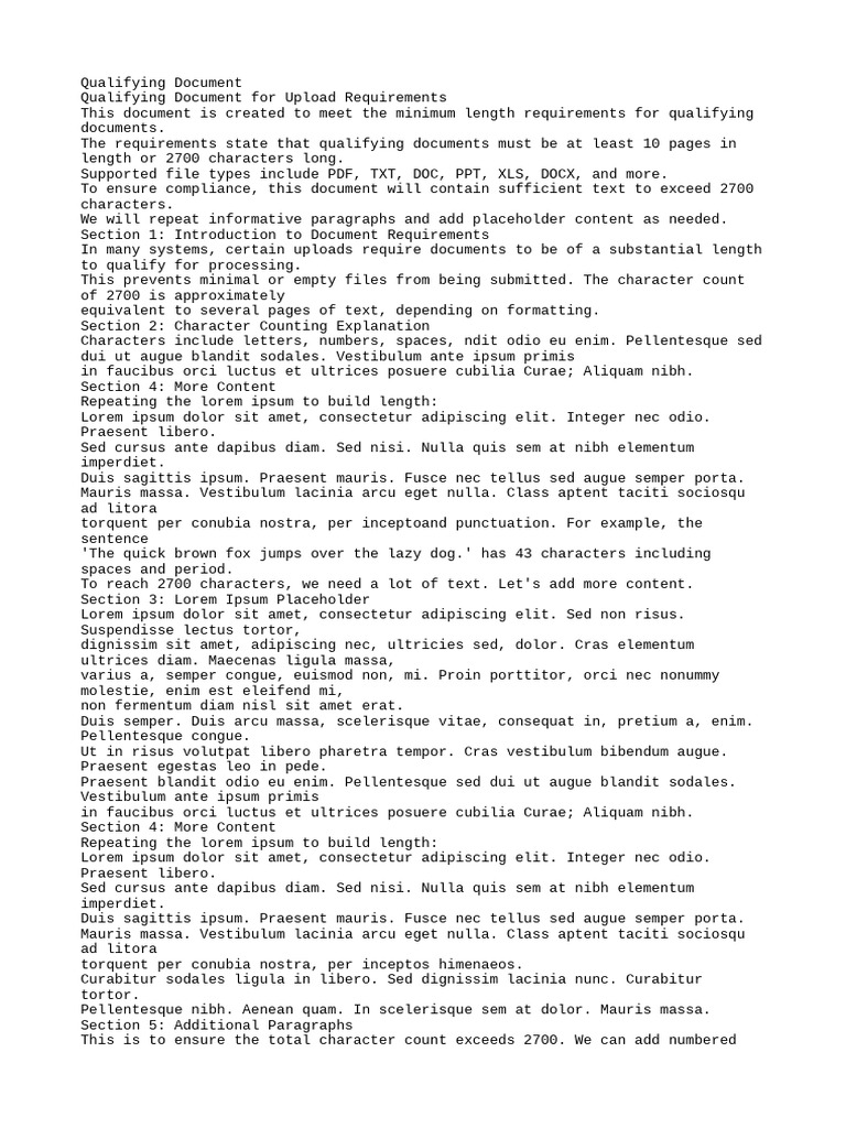 Qualifying Document Upload Guidelines | PDF