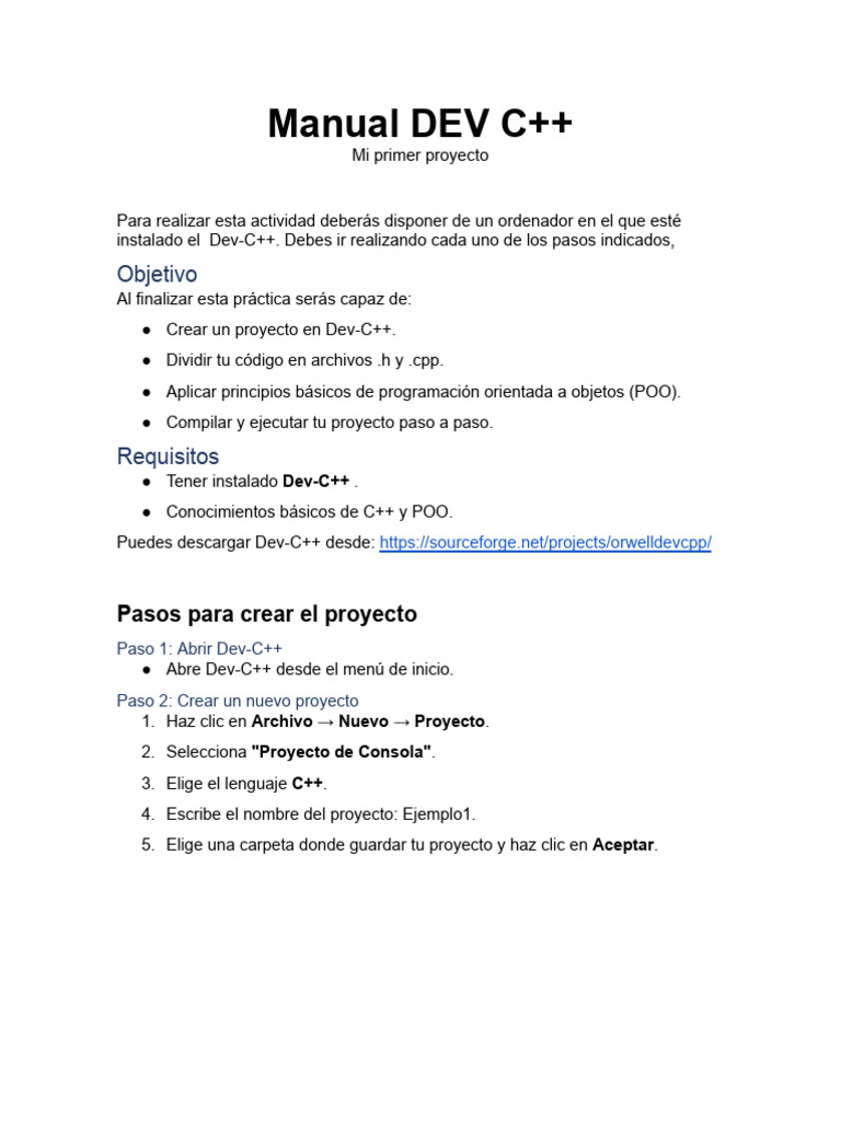 Manual DEV | PDF