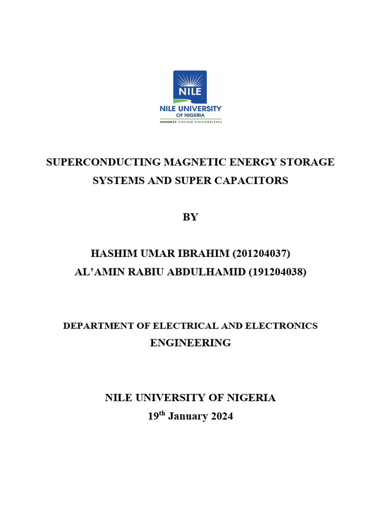 Superconducting Energy Storage Systems | PDF | Superconductivity ...