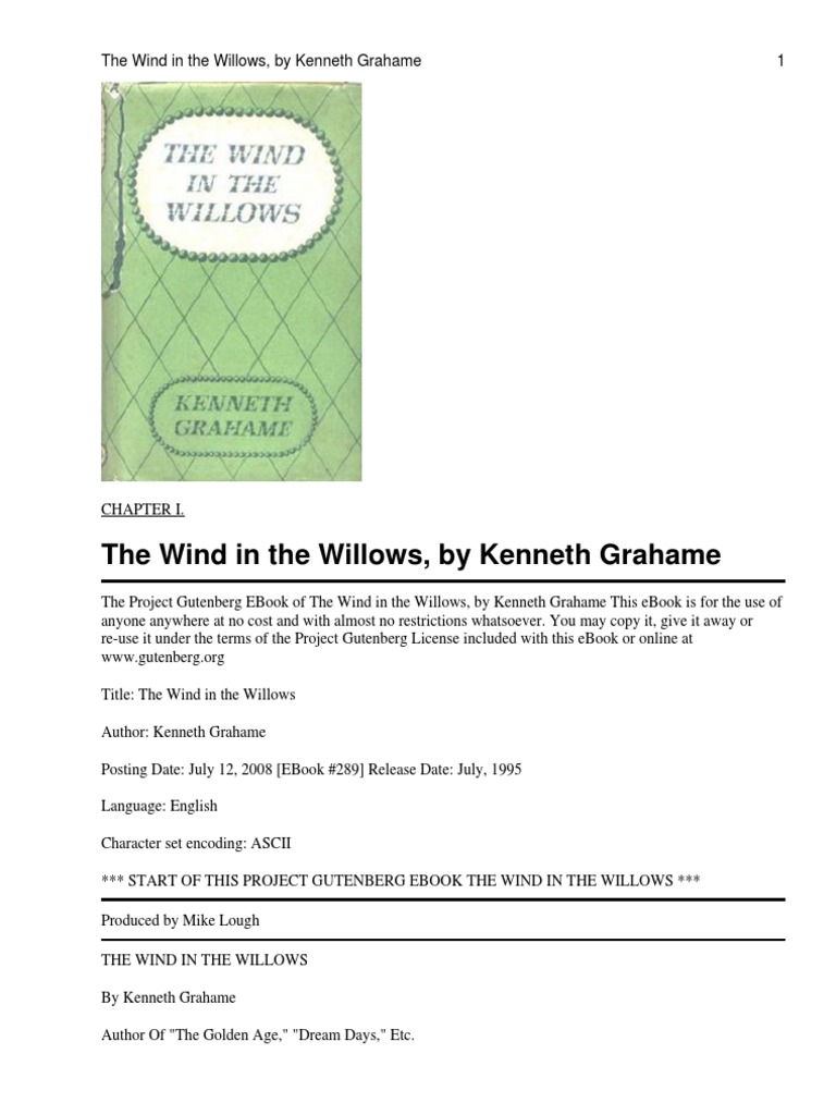 The Wind in The Willows by Kenneth Grahame | PDF | The Wind In The Willows