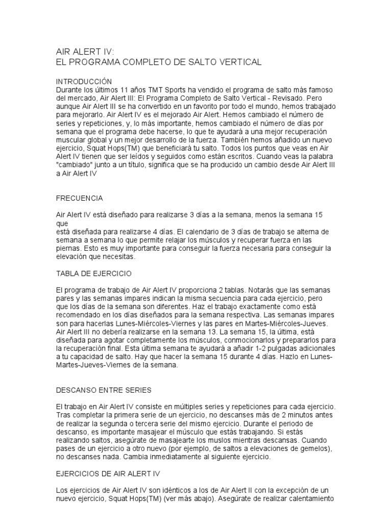 Air Alert IV-1 | PDF | Ejercicio físico | Vóleibol
