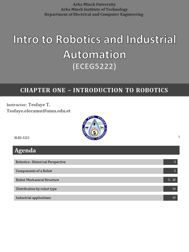 Introduction to Robotics Concepts | PDF | Motion (Physics) | Mechanical ...