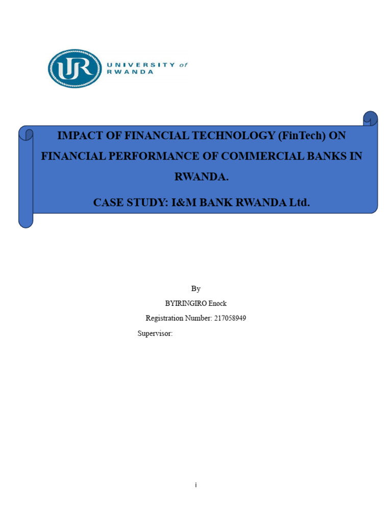 FinTech's Impact on Rwanda's Bank Performance | PDF | Banks | Financial ...