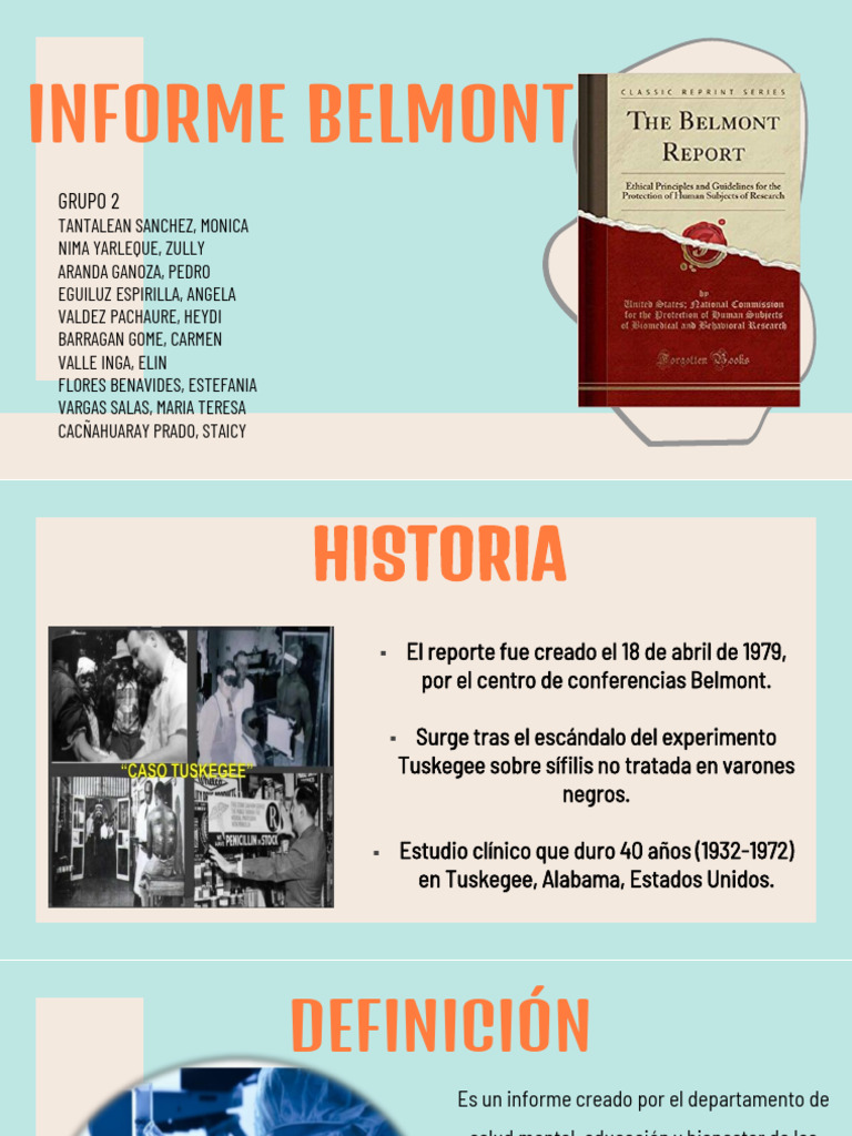 Informe Belmont: Ética en Investigación Médica | PDF | Medicina