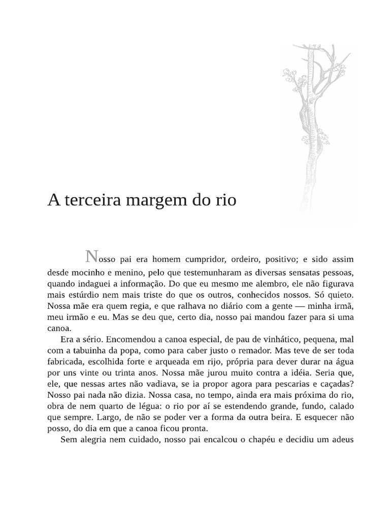 A Terceira Margem Do Rio, Guimaraes Rosa | PDF