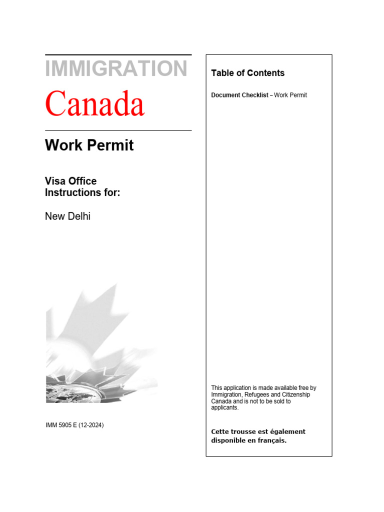 Canada Work Permit Application Guide | PDF | Employment | Passport