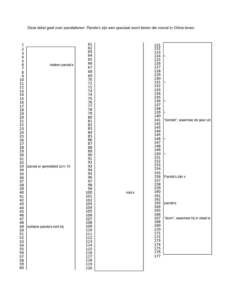 Tekst 'Pandaberen' Uit STEX I 2009 | PDF