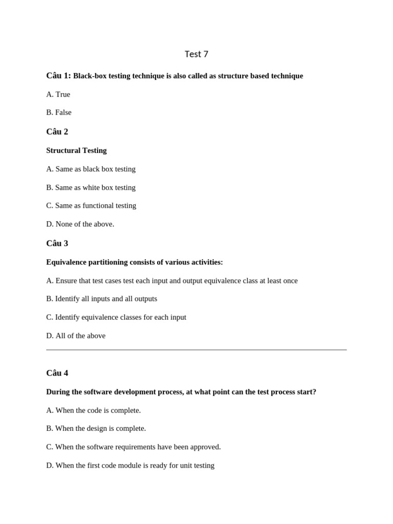 Test 7 | PDF | Software Testing | Software Development