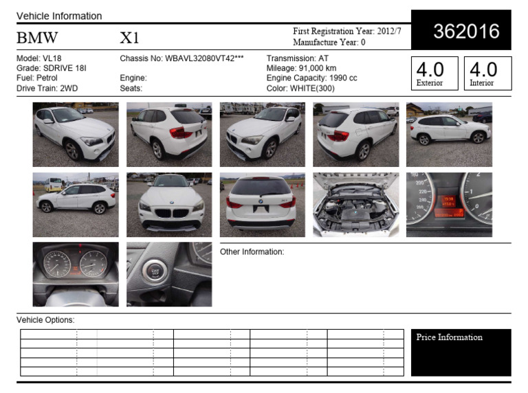 2012 BMW X1 SDRIVE 18I Specs & Price | PDF