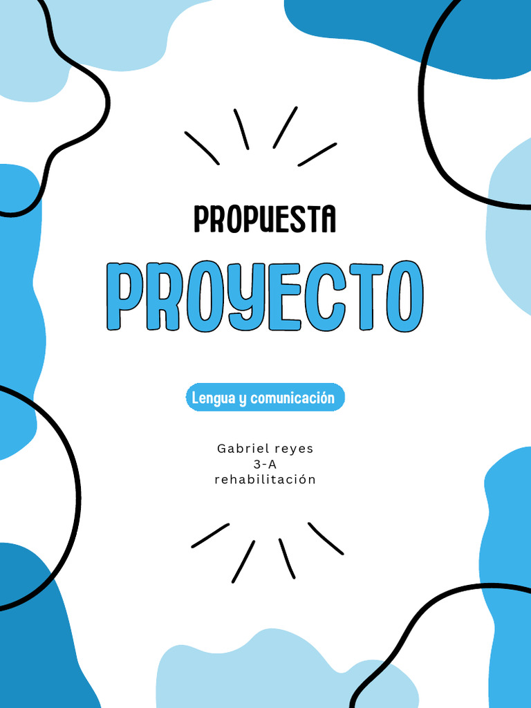 Documento Portada de Proyecto Orgánico Azul | PDF