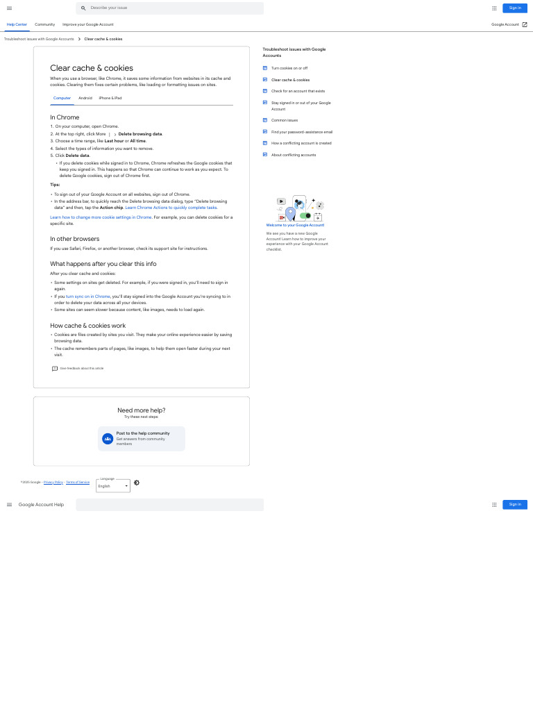 Troubleshooting Google Account Issues | PDF | Http Cookie | Cache ...