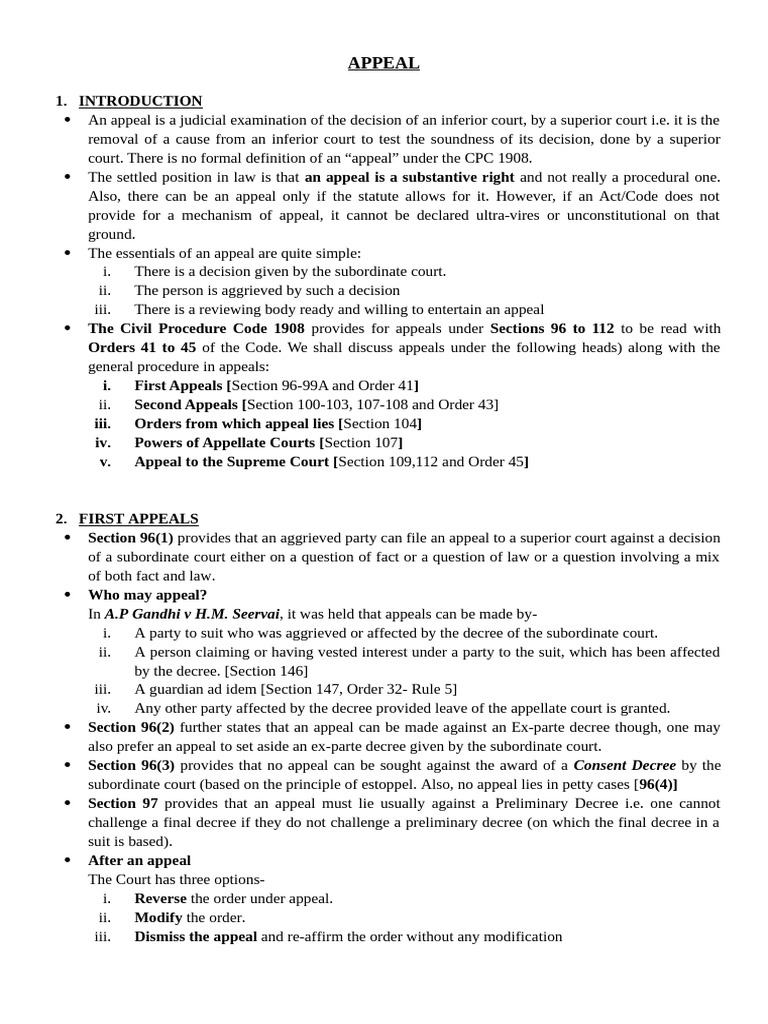 Understanding Appeals in Civil Procedure | PDF | Appeal | Judgment (Law)