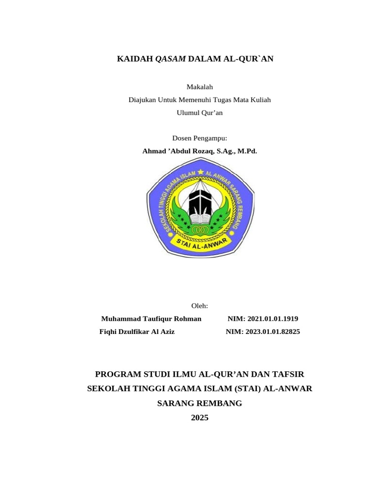 Kajian Qasam dalam Al-Qur'an | PDF