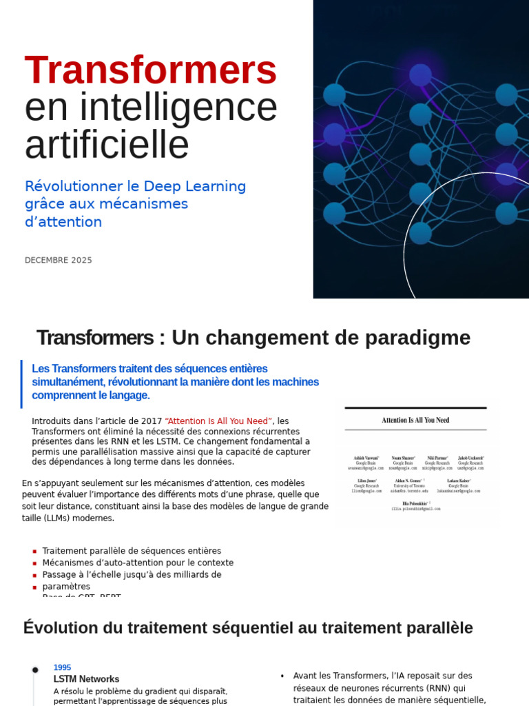 Transformers : Révolution du Deep Learning | PDF | Apprentissage ...