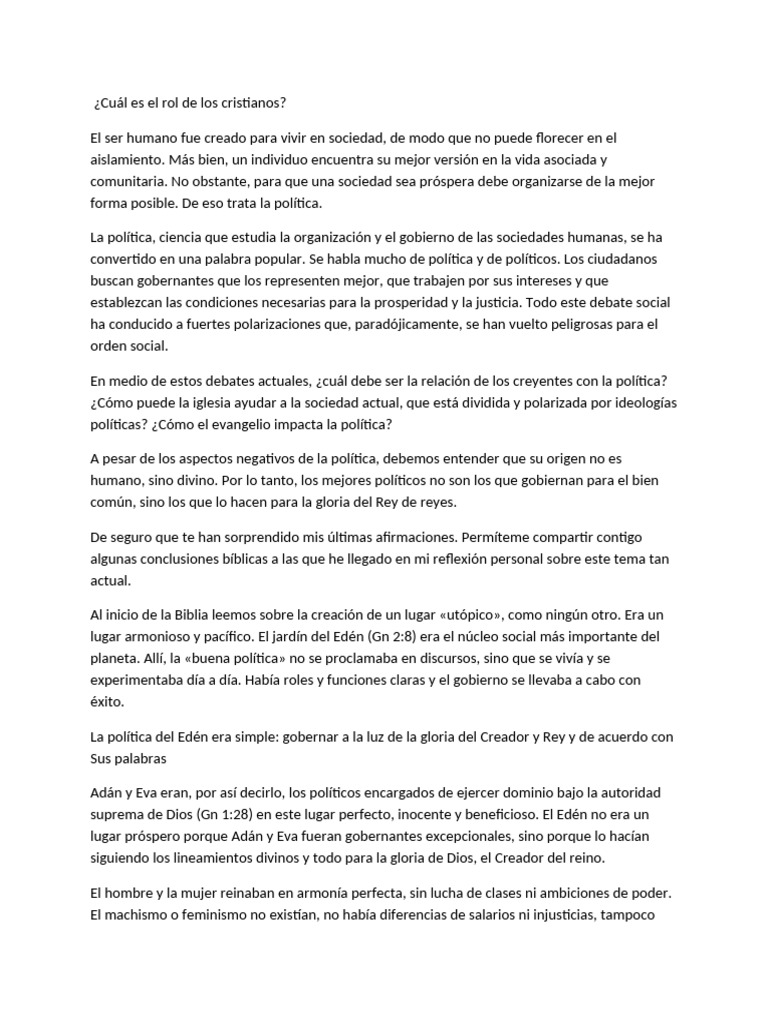 ¿Cuál es el rol-WPS Office | PDF | Jardín del Edén | Deidad creadora