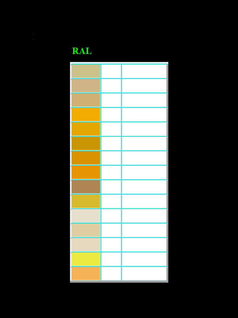 Códigos RAL de Colores y Nombres | PDF | marrón | Color
