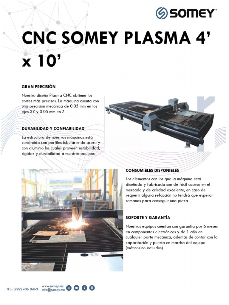Máquina CNC Plasma 4'x10' de Alta Precisión | PDF