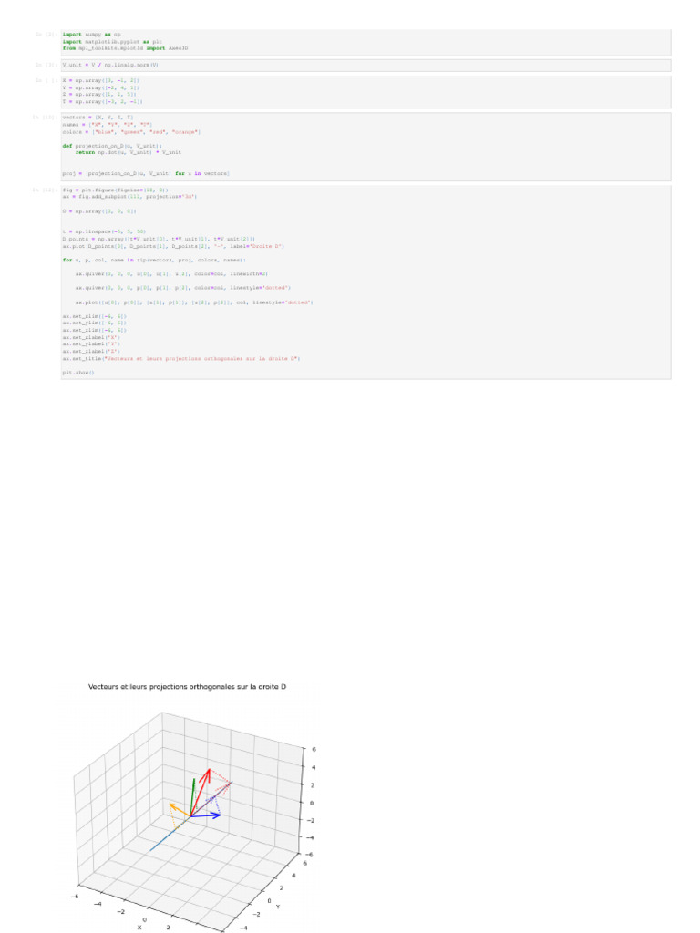 3D Vector Projections Visualization | PDF