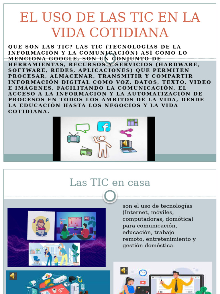 El Uso de Las Tic en La Vida | PDF