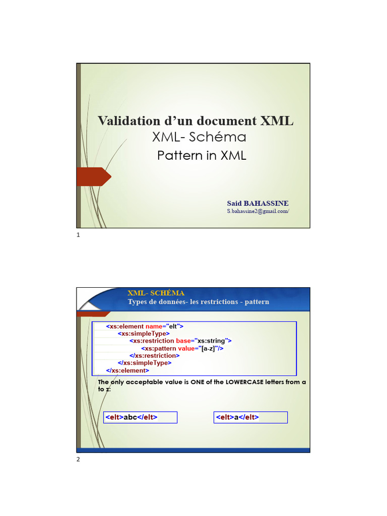 Seance 5 Cours XML (1) | PDF | Xml Schema | Letter Case