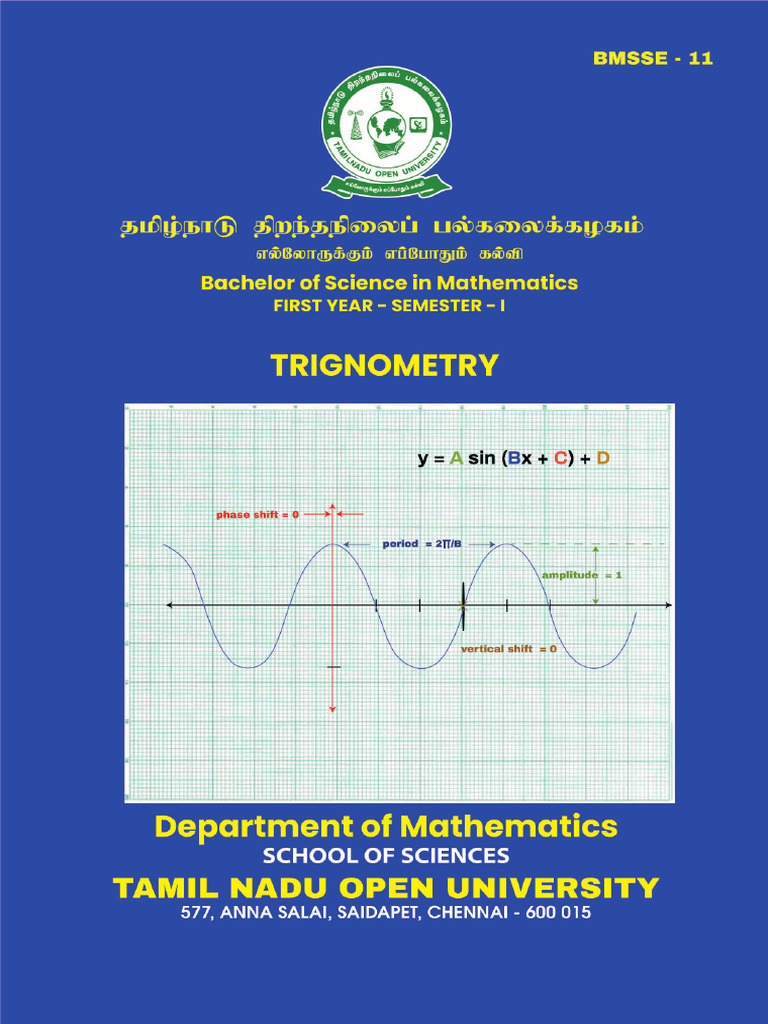 B.Sc. Mathematics: Trigonometry Syllabus | PDF | Trigonometric ...
