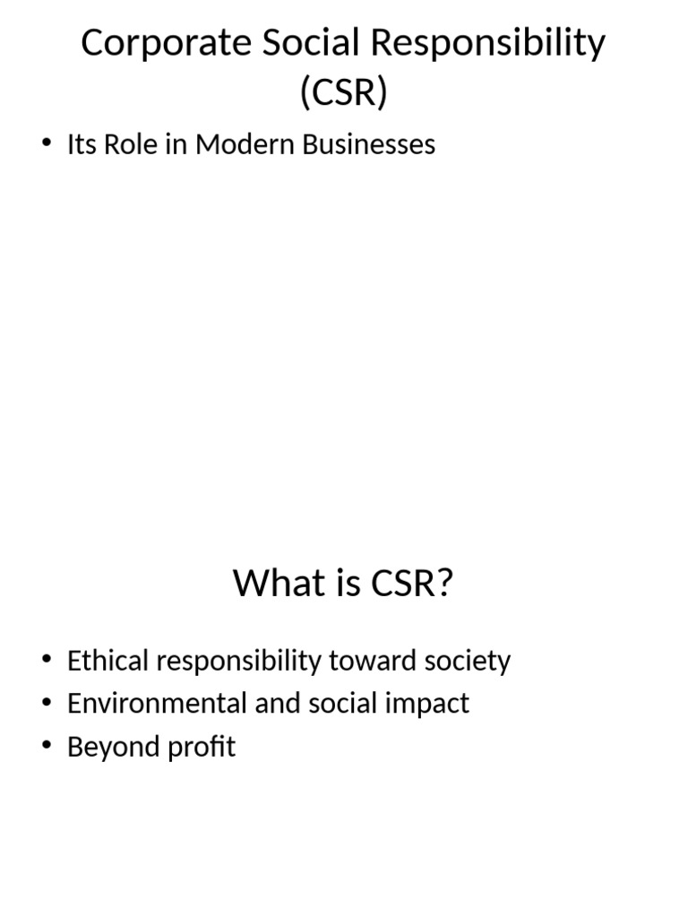 Understanding Corporate Social Responsibility | PDF