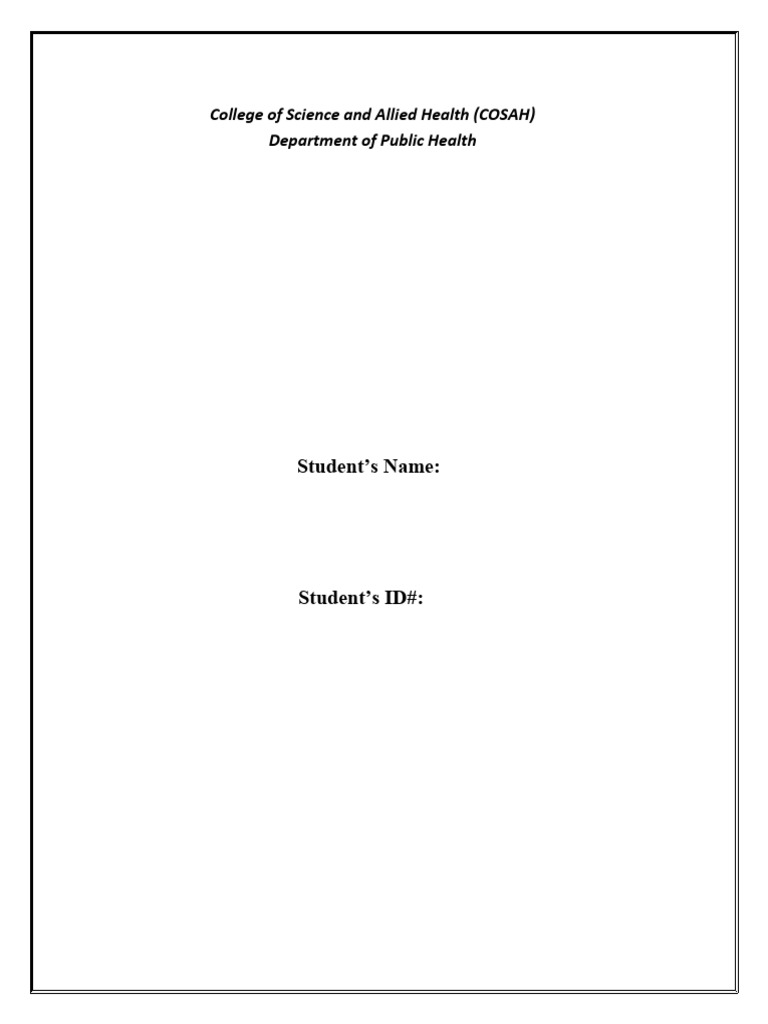Mustapha 203 | PDF | Malnutrition | Health Care