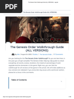 The Genesis Order Walkthrough Guide | PDF